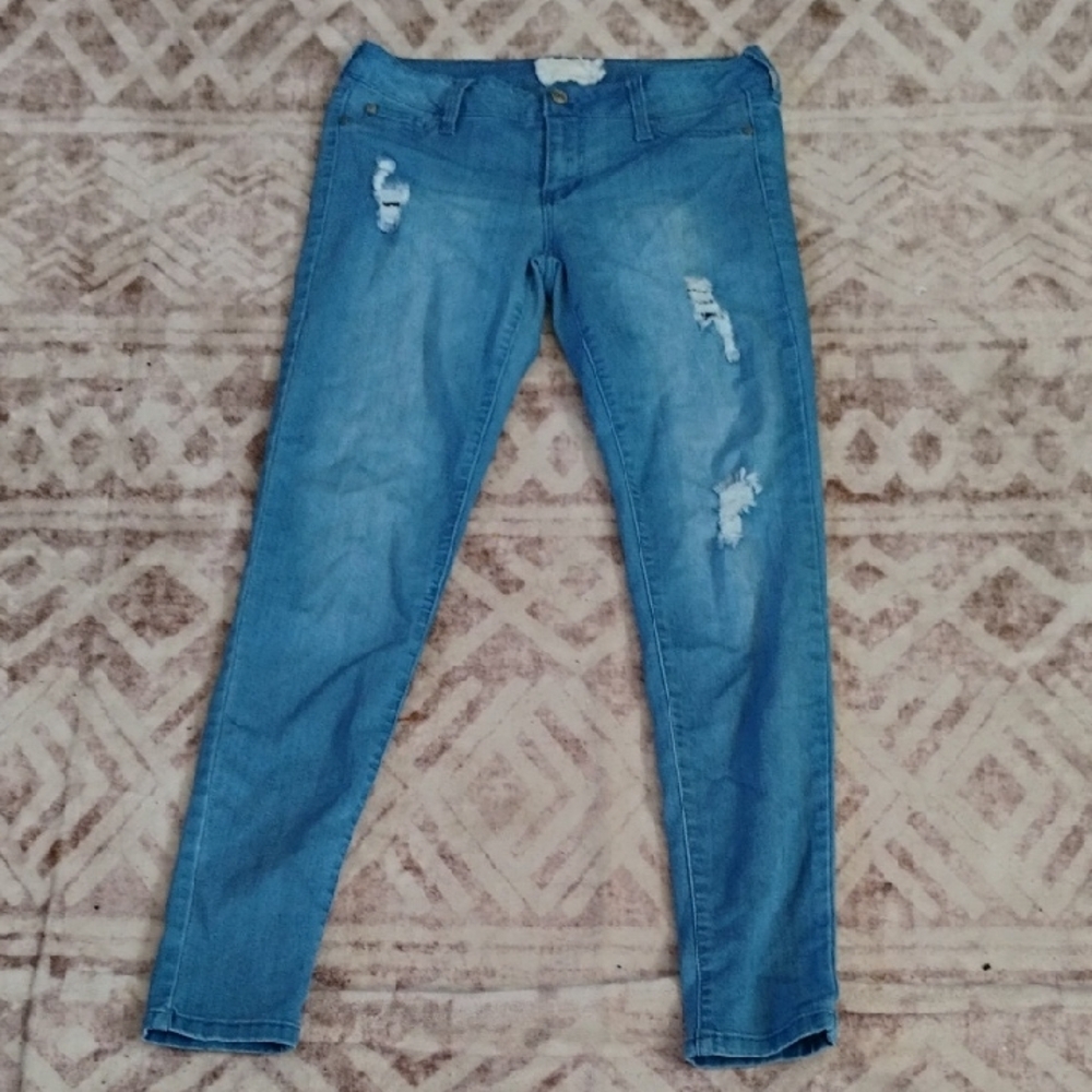 Altar'd State Light Blue Distressed Skinny Jeans